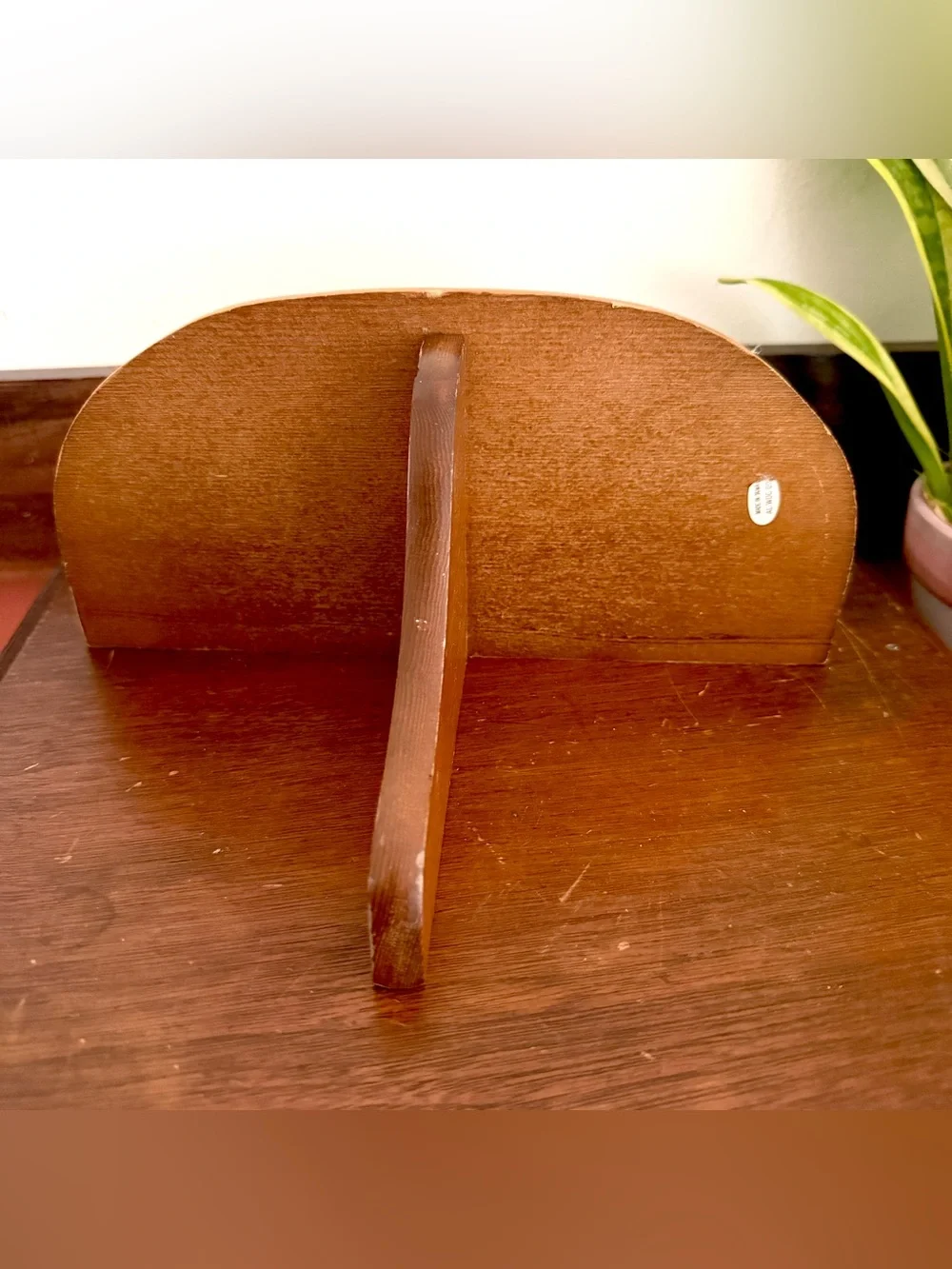 Vintage Wooden Wall Hanging Shelf 9” Floating Display Bracket Cottagecore Rustic